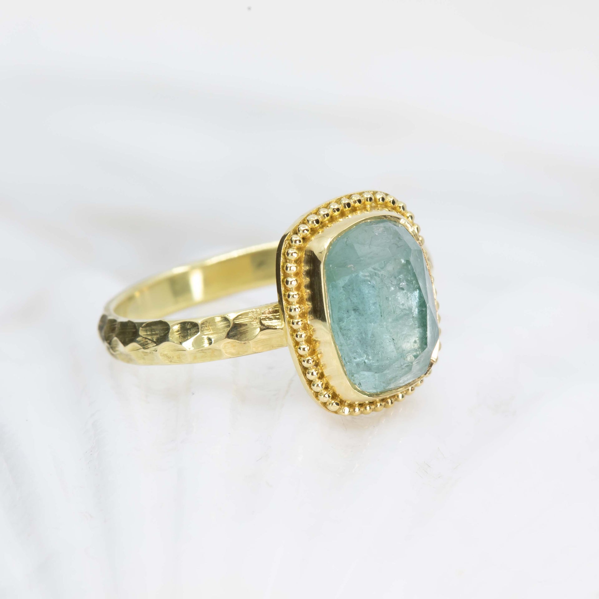 High seas sea foam tourmaline ring