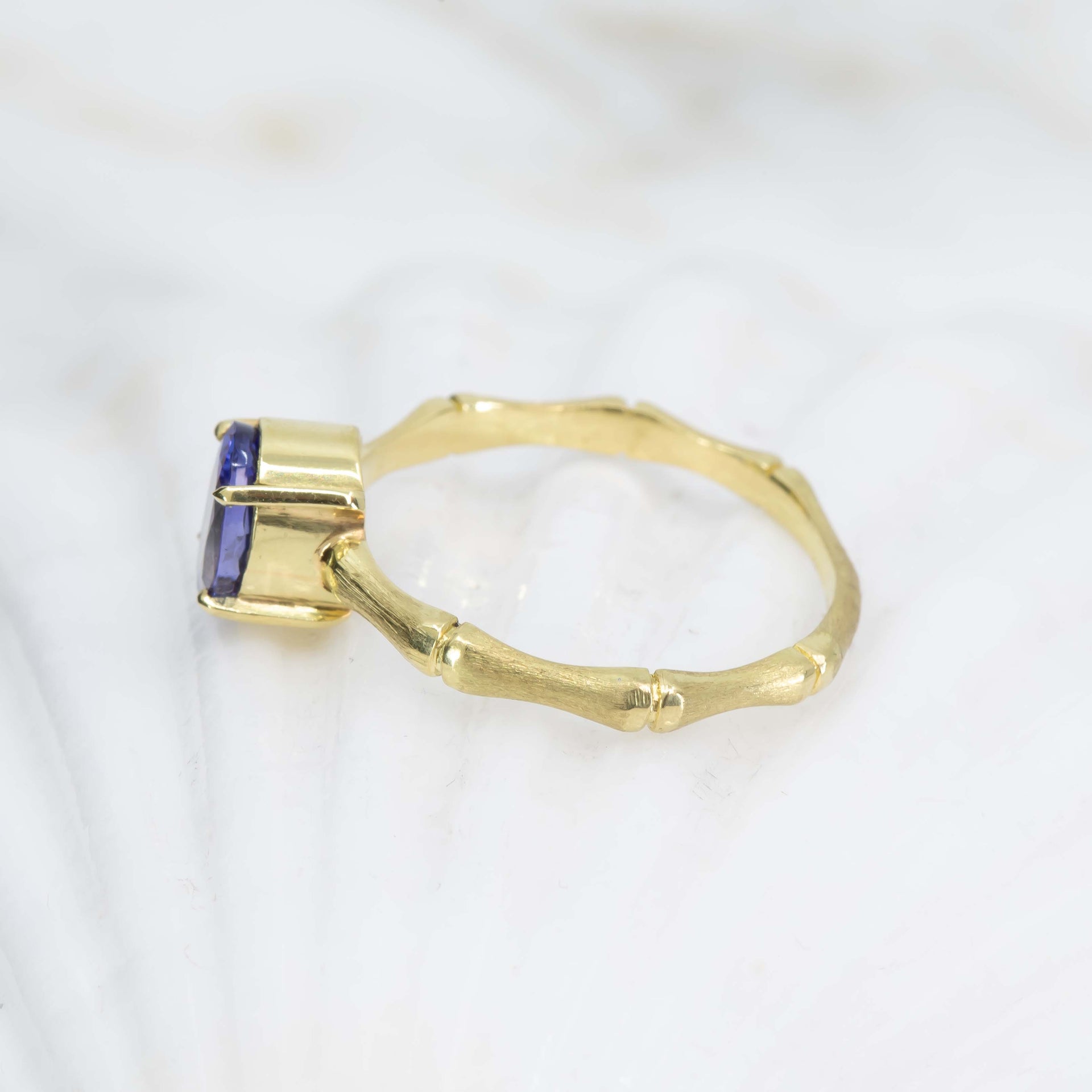 Bamboo Tanzanite Ring