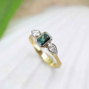 Teal Sapphire Tropical Dream Ring