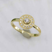 18K Treasure Gold diamond jewel ring