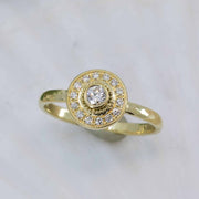 18K Treasure Gold diamond jewel ring