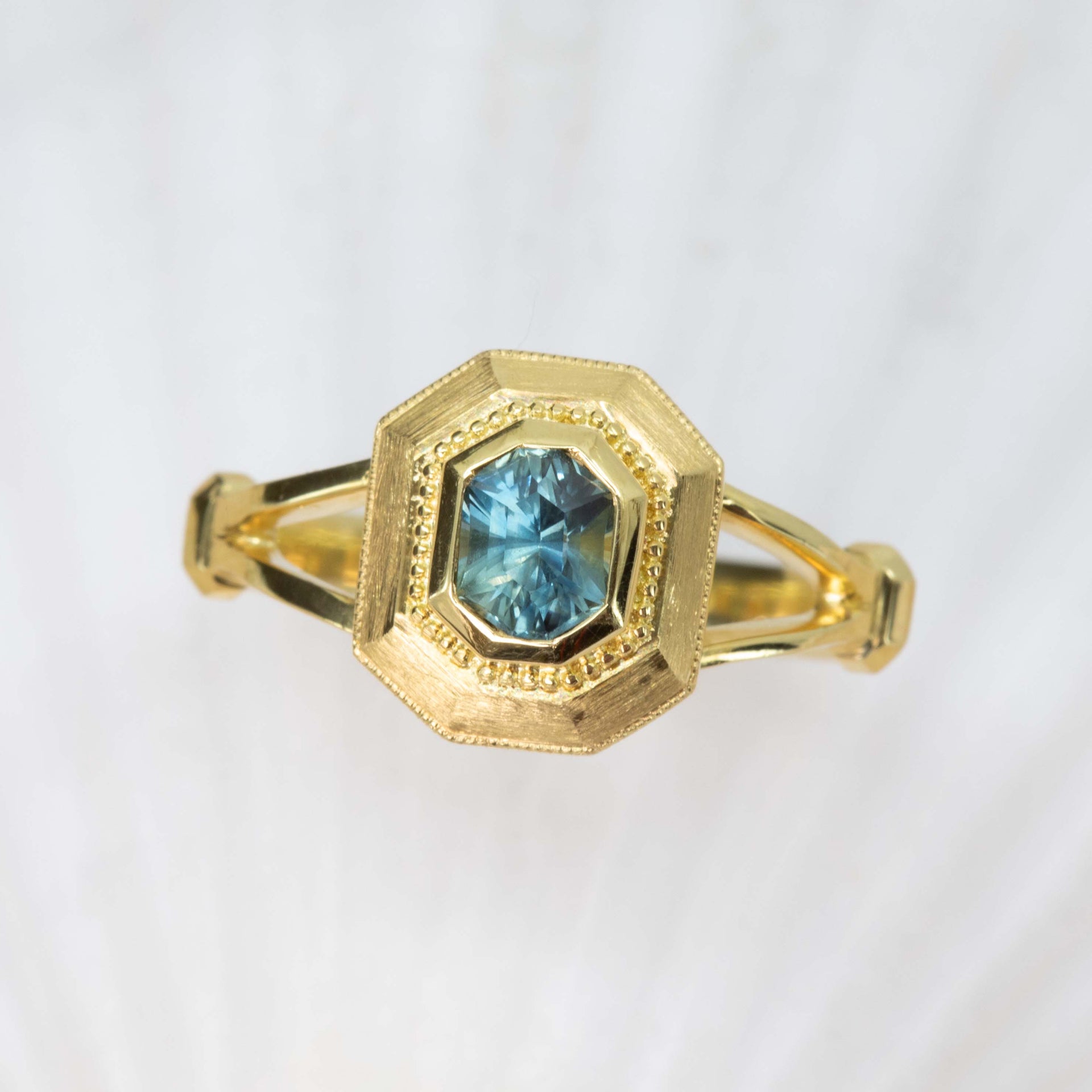 Atlantic Blue Sapphire Ring