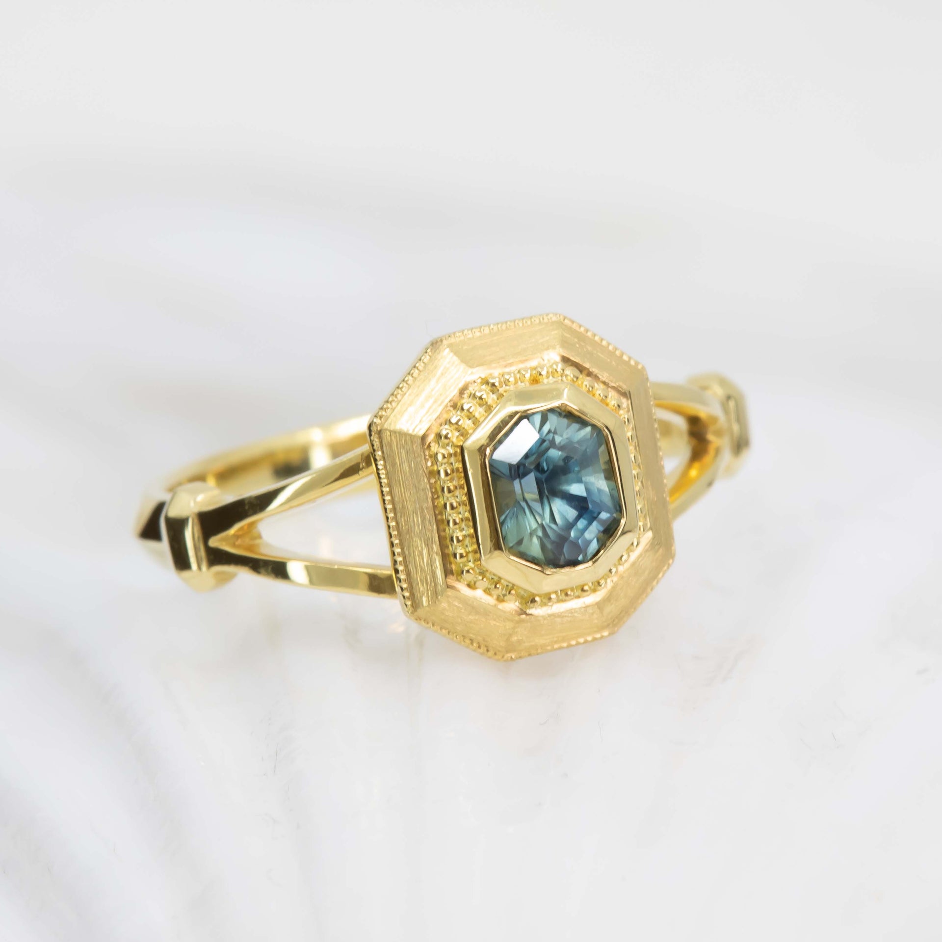 Atlantic Blue Sapphire Ring