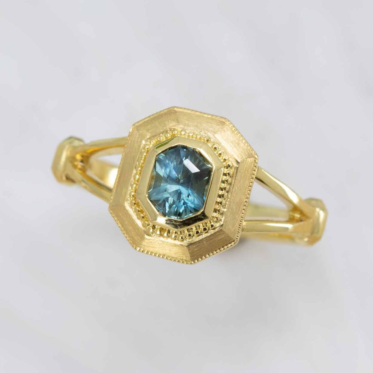 Atlantic Blue Sapphire Ring