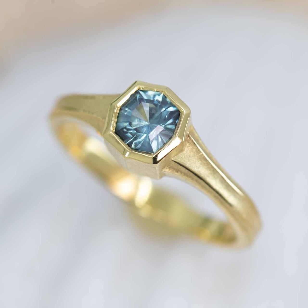 Shipwrecked Atlantis Ring- 0.61ct Atlantic Blue Sapphire