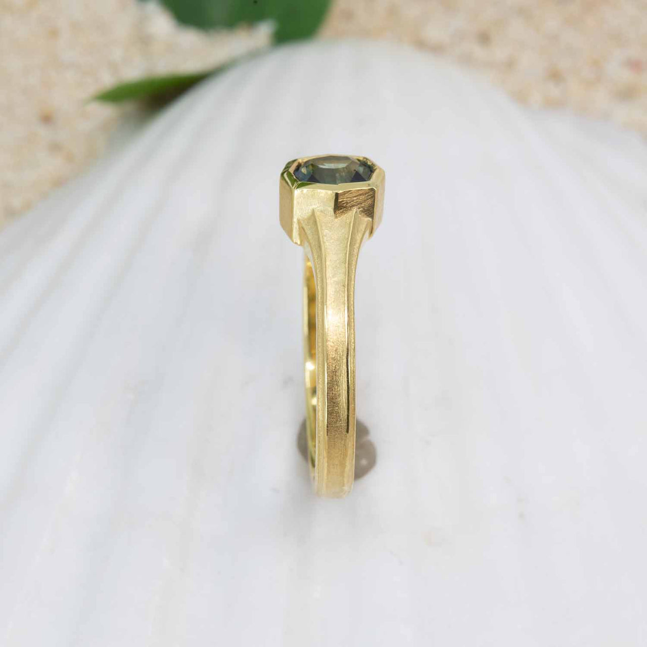Shipwrecked Atlantis Ring- 0.61ct Atlantic Blue Sapphire