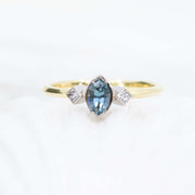 Blue sapphire and Diamond Ring