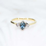 Blue sapphire and Diamond Ring