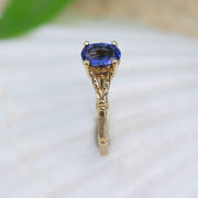 Tanzanite Bamboo Jewel Ring