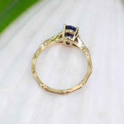 Tanzanite Bamboo Jewel Ring