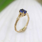 Tanzanite Bamboo Ring