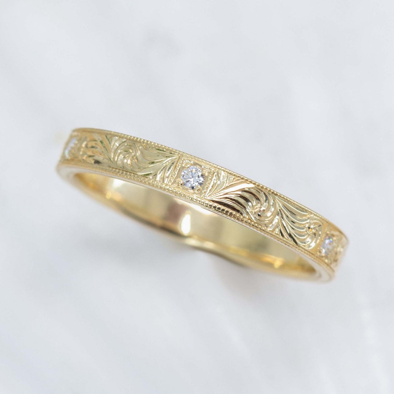 Diamond Vintage Wave Ring