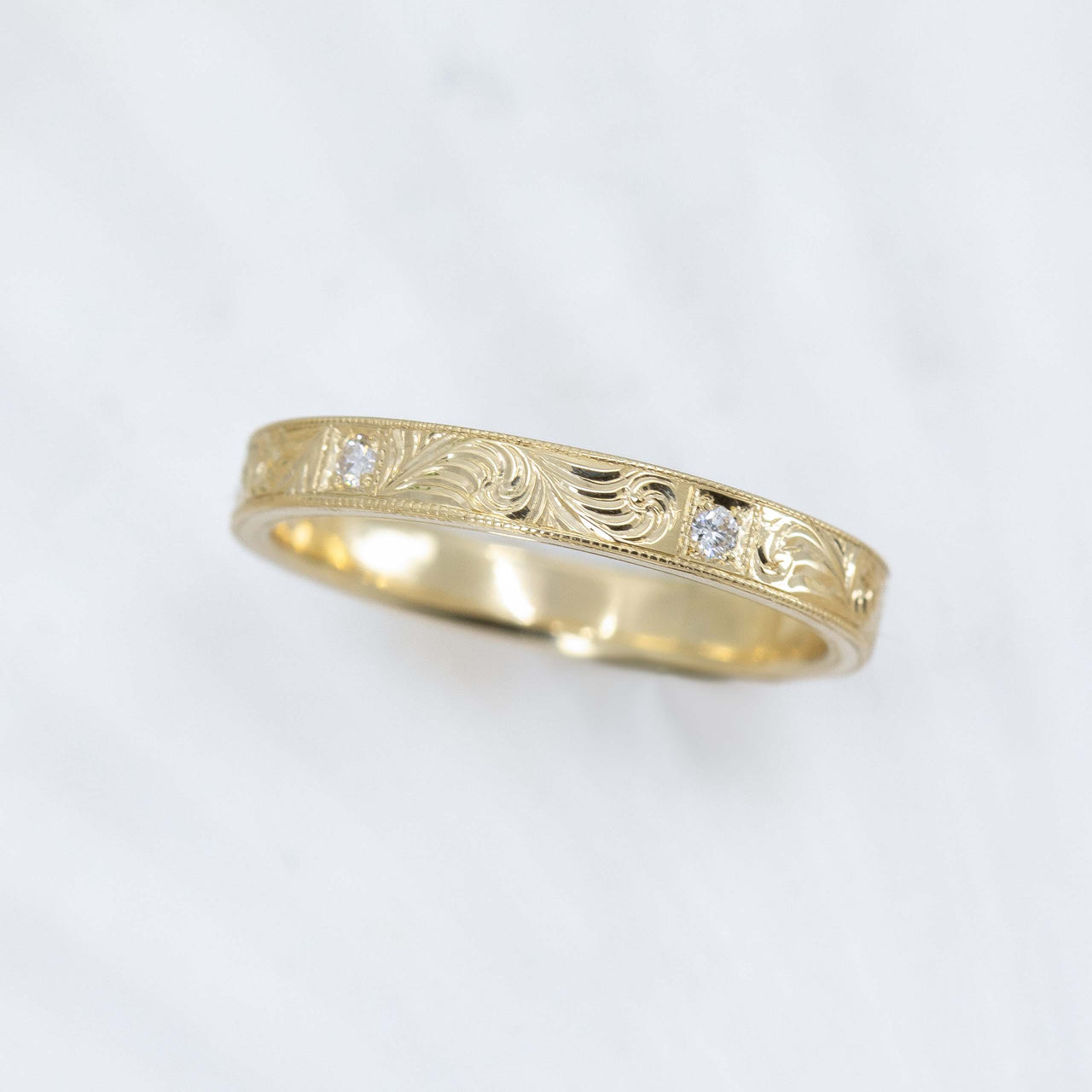 Diamond Vintage Wave Ring