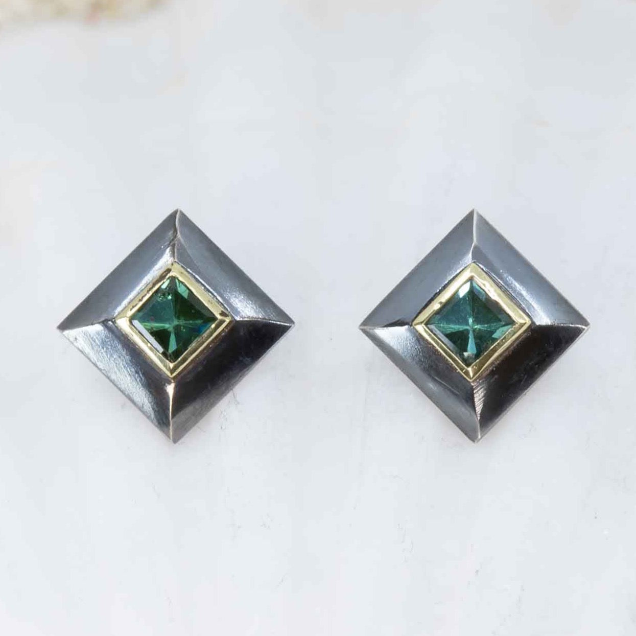 Marianas Blue-Green Tourmaline Earrings