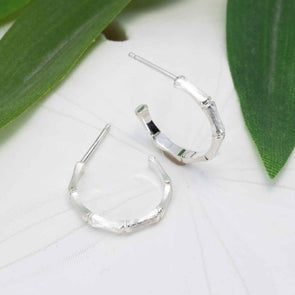 Bamboo Hoop Earrings