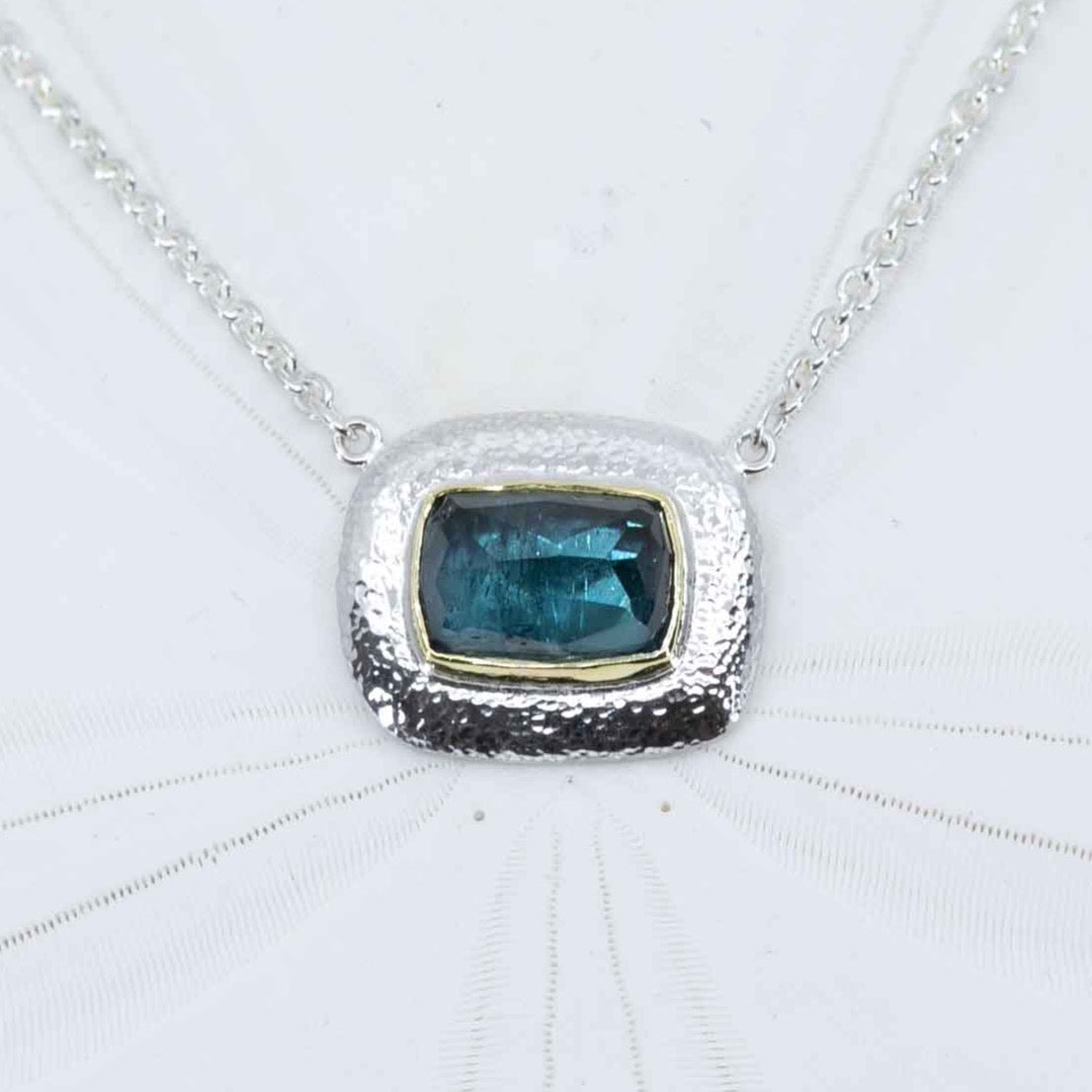 Marianas Lagoon-Blue Tourmaline Pendant