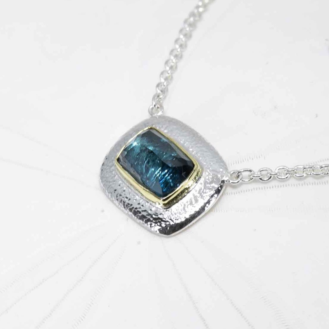 Marianas Lagoon-Blue Tourmaline Pendant