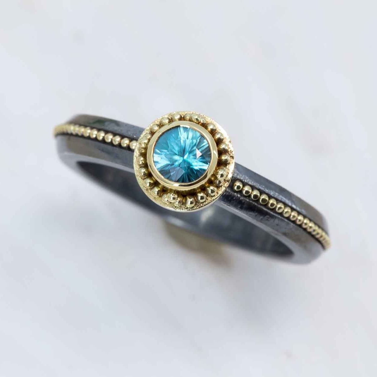 Blue Zircon Marianas Ring