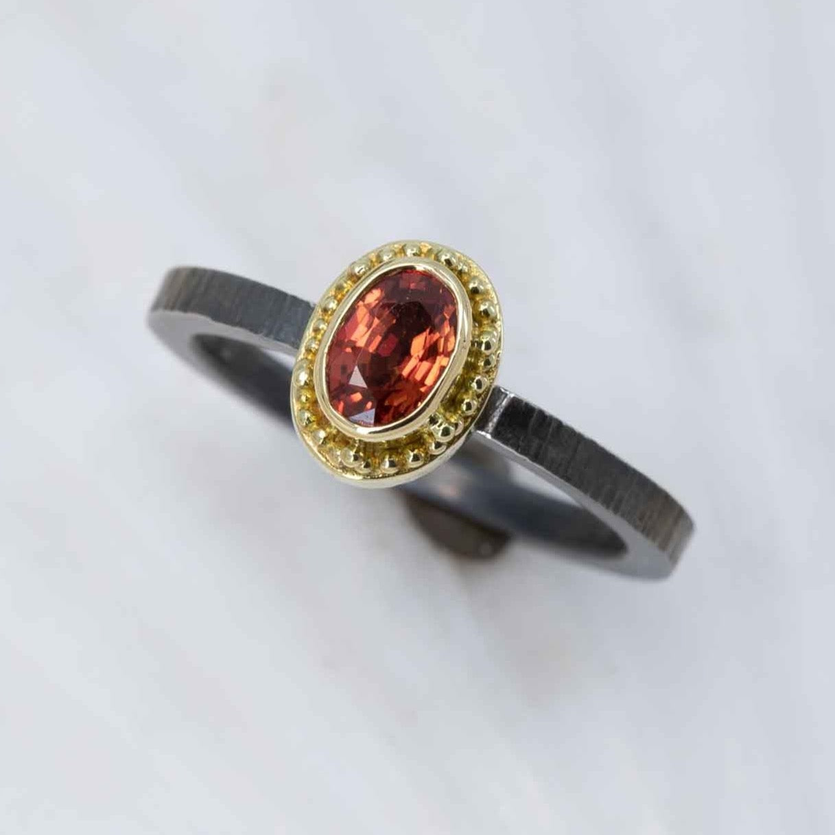 Orange Sapphire Marianas Ring