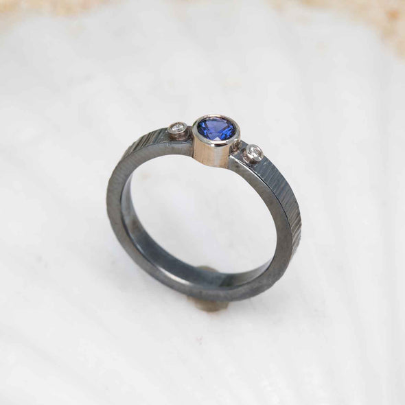 Blue Sapphire & Diamond Marianas Ring