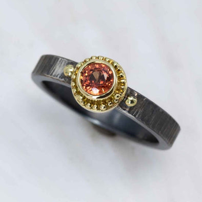 Orange Sapphire Marianas Ring