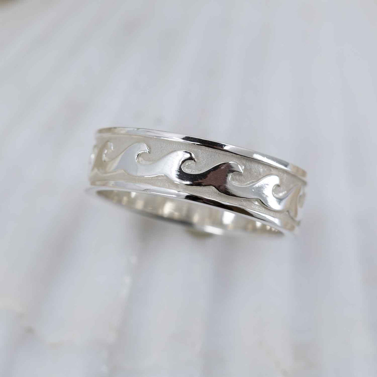 Marianas Silver Wave Rings