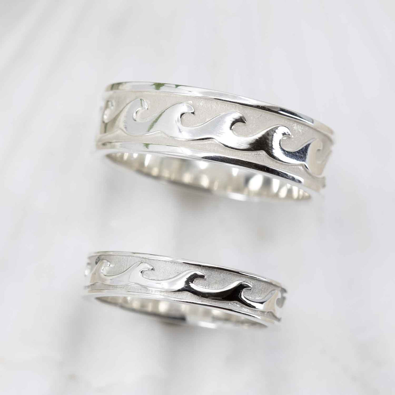 Marianas Silver Wave Rings