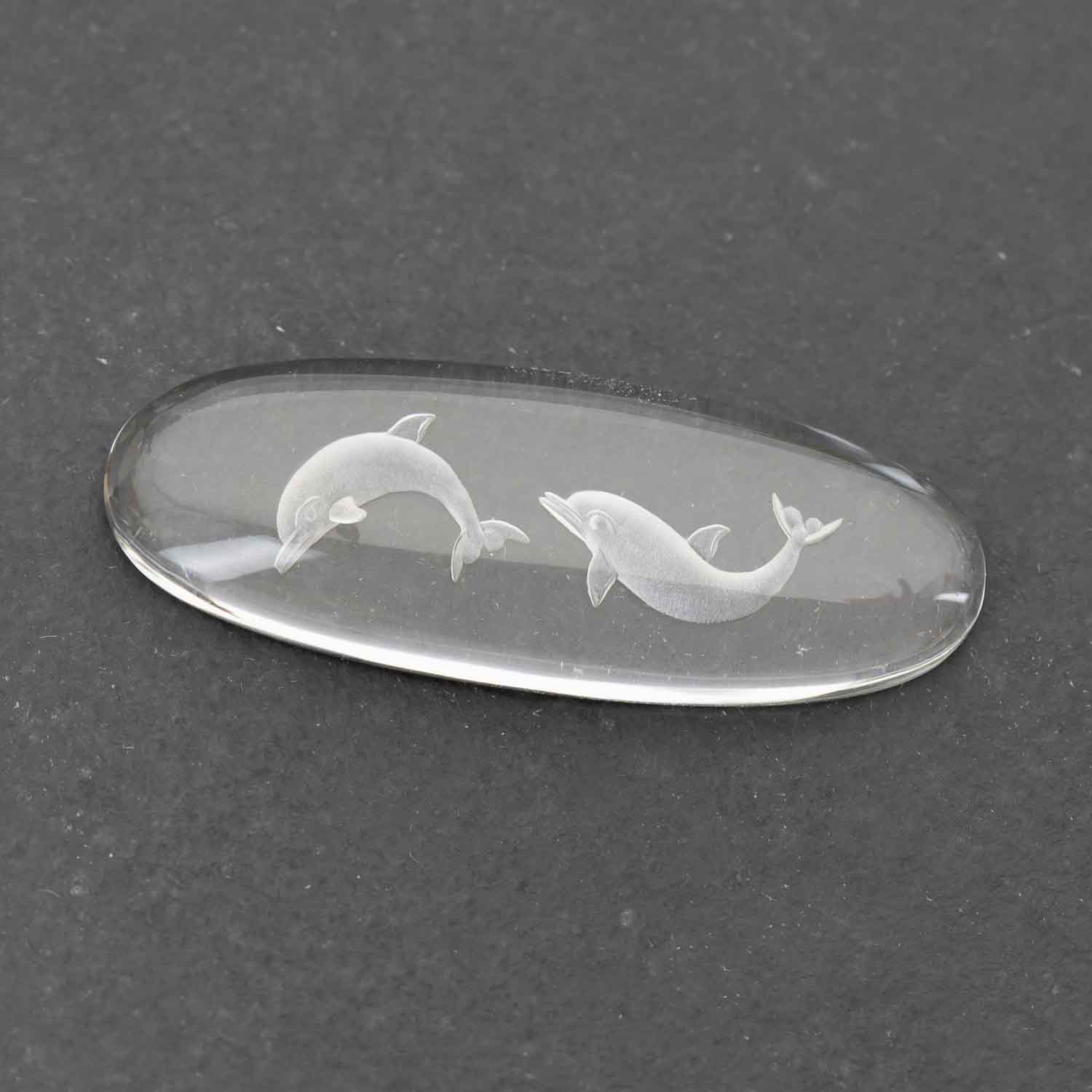 Carved Quartz Dolphins