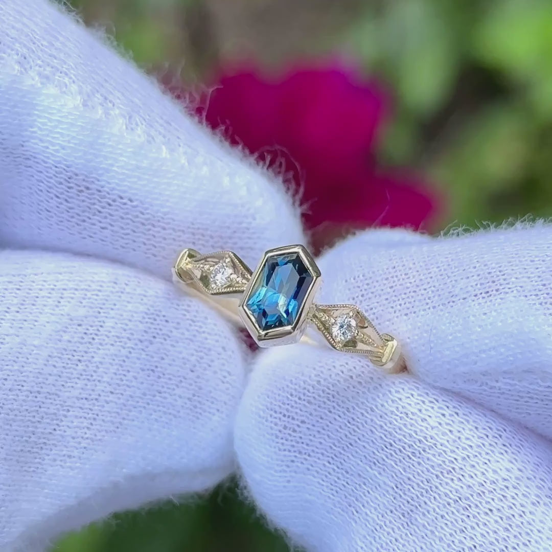 St. Barts Ring - 1.09ct Abyss-Blue Sapphire