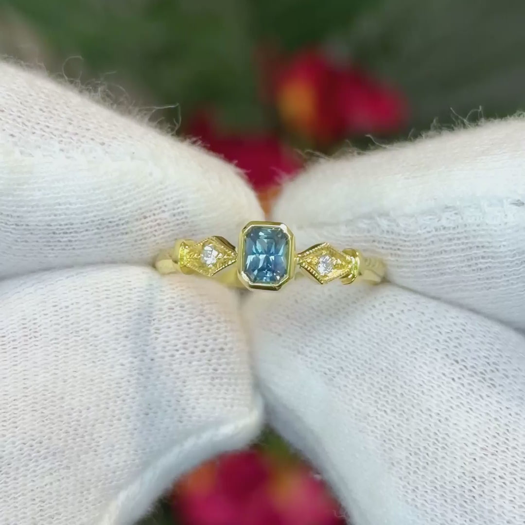 St. Barts Ring - 0.44ct Atlantic-Blue Sapphire