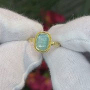 Seafoam-Green Tourmaline Cushion Treasure Ring 2