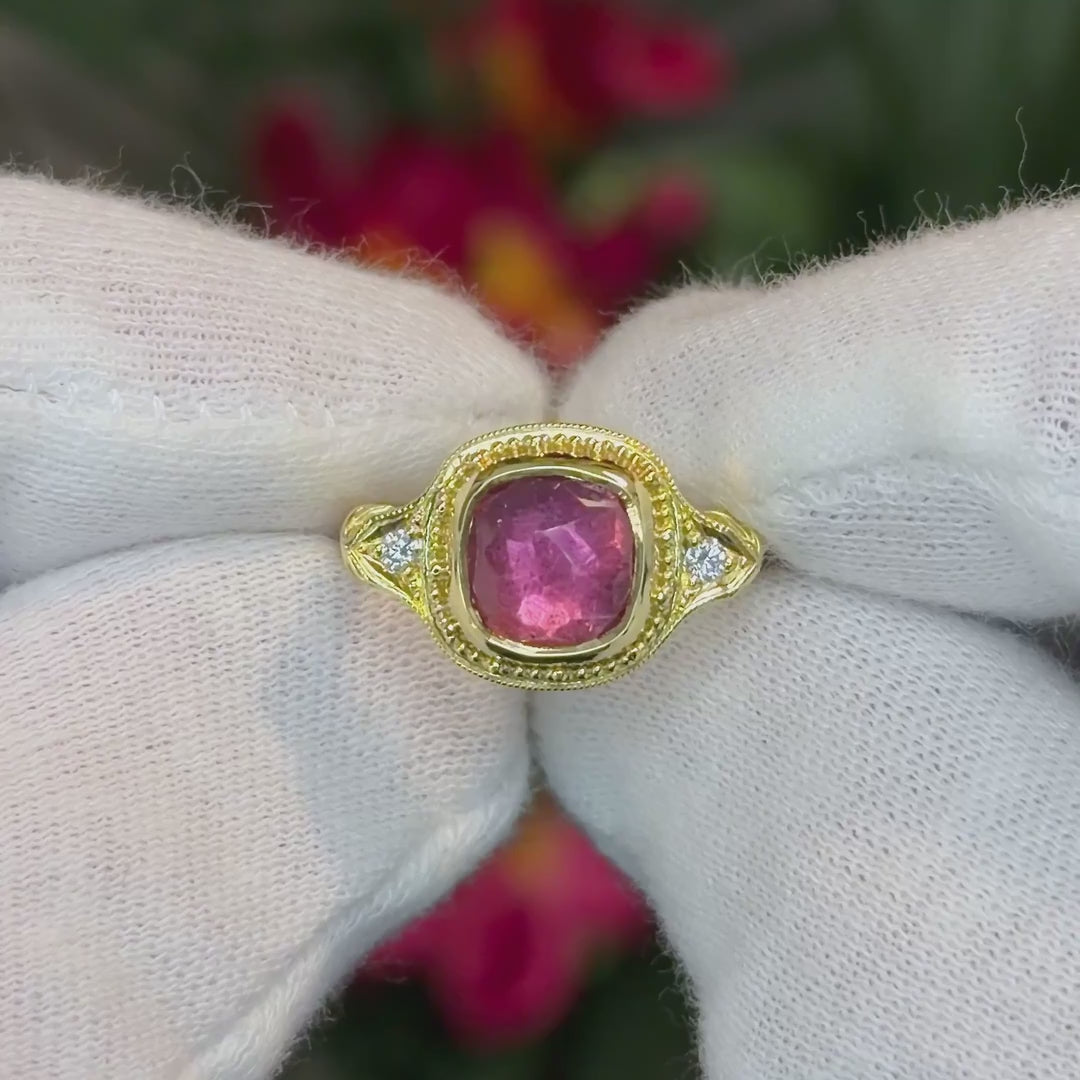 Pink Tourmaline Island Castaway Ring