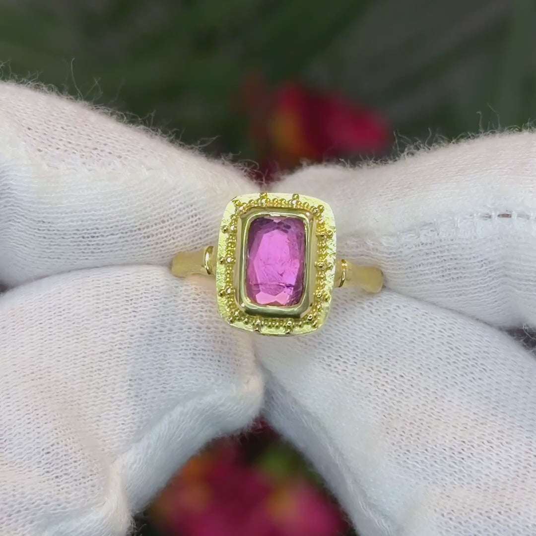 Pink Tourmaline Tropical Dream Ring