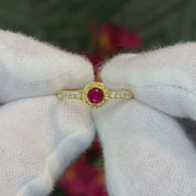 Ruby & Diamond Classical Ring