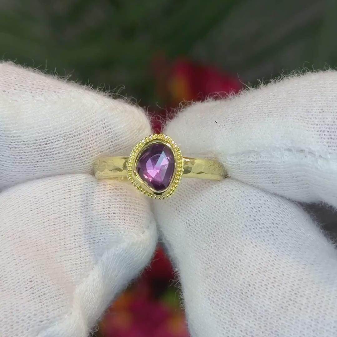 Rose-Cut Pink Sapphire Ring