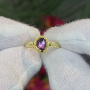 Rose-Cut Pink Sapphire Ring