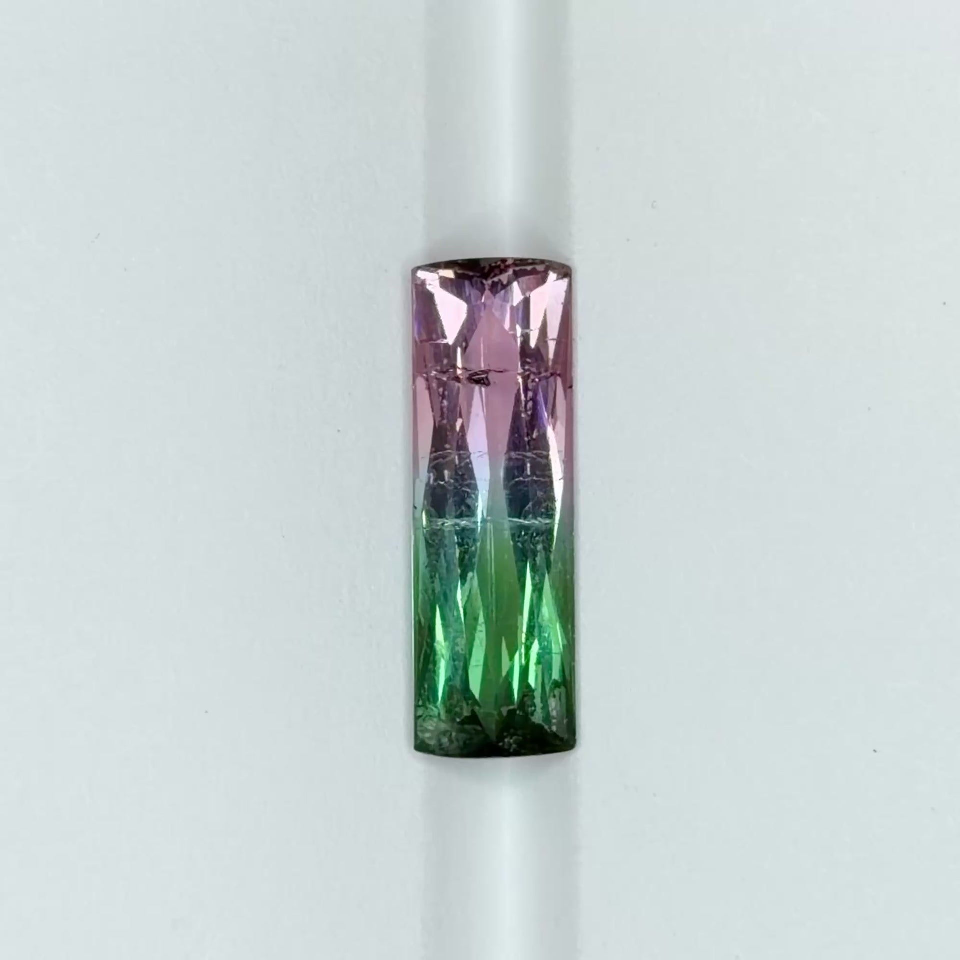Watermelon Tourmaline with vintage style cut