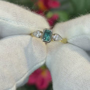 Teal Sapphire Tropical Dream Ring