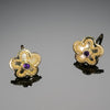 Dainty Amethyst Flower Earrings