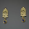Blue sapphire atlantean earrings in 18K