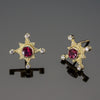 Ruby & Diamond Cardinal Earrings