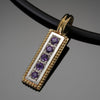 Amethyst modern pendant in 18KY and 18KW gold