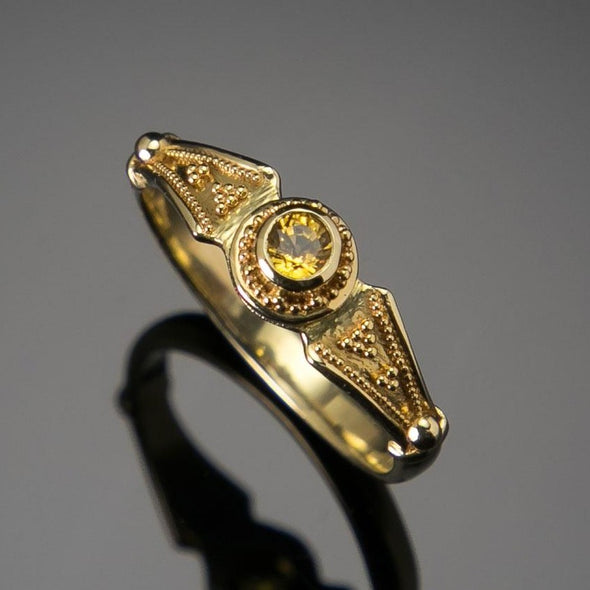 Yellow Sapphire Classical Ring