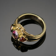 Garnet & Sunstone Classical Ring