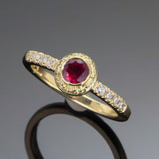 Ruby & Diamond Classical Ring