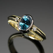 Blue Zircon Classical Ring