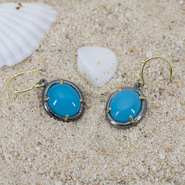 Marianas Blue Chalcedony Earrings