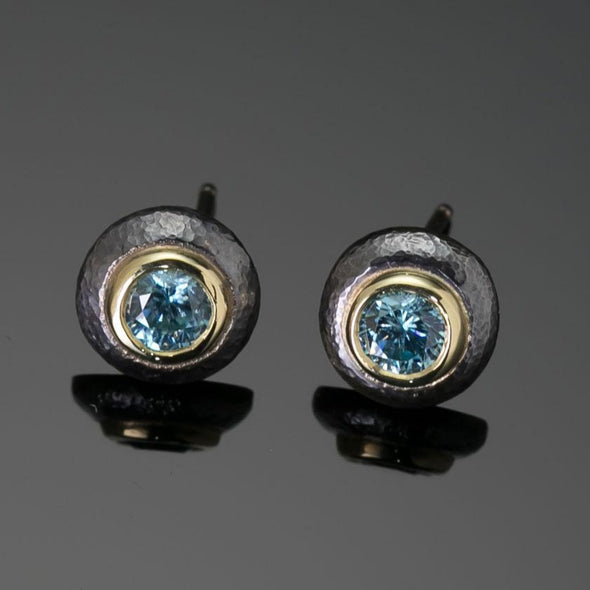 Marianas Blue Zircon Earrings