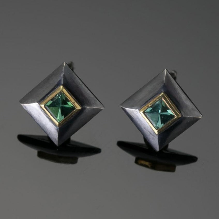 Marianas Blue-Green Tourmaline Earrings