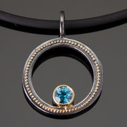 Circular Blue Zircon Marianas Pendant